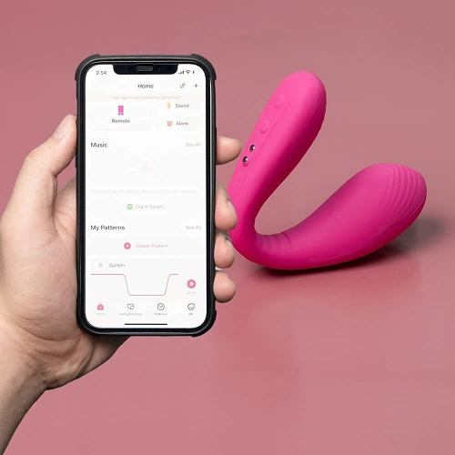 Lovense Dolce Silicone Rechargeable Bluetooth Couples Vibrator [3]