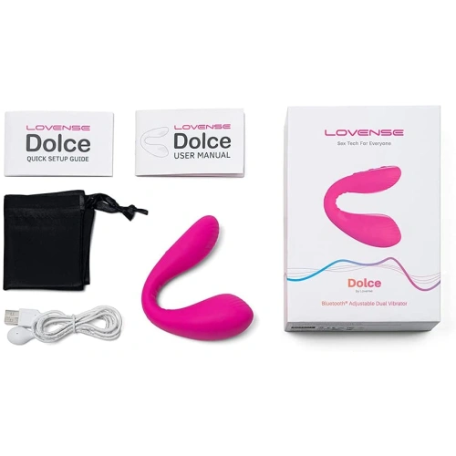 Lovense Dolce Silicone Rechargeable Bluetooth Couples Vibrator [7]