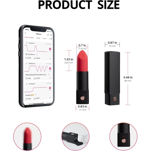 Luxury mini vibrator lipstick with bluetooth control and App Lovense Exomoon [6]