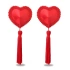 Nina - Nipple Pasties - Hearts with Tassels Lovetoy Nipple Pastie Red