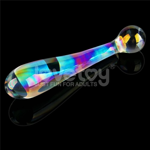 Twilight Gleam Alluring Arc Glass Dildo [1]