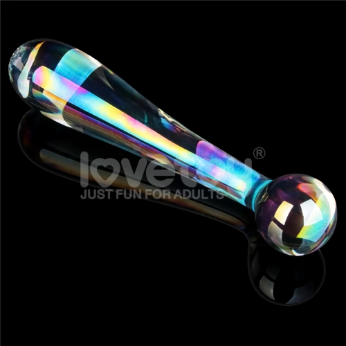 Twilight Gleam Alluring Arc Glass Dildo [3]