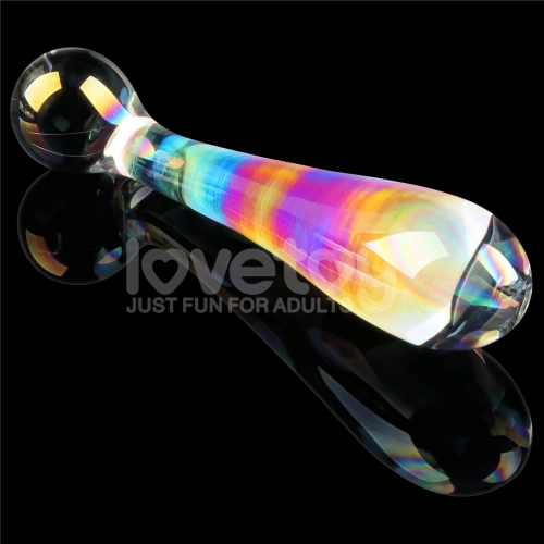 Twilight Gleam Alluring Arc Glass Dildo [4]