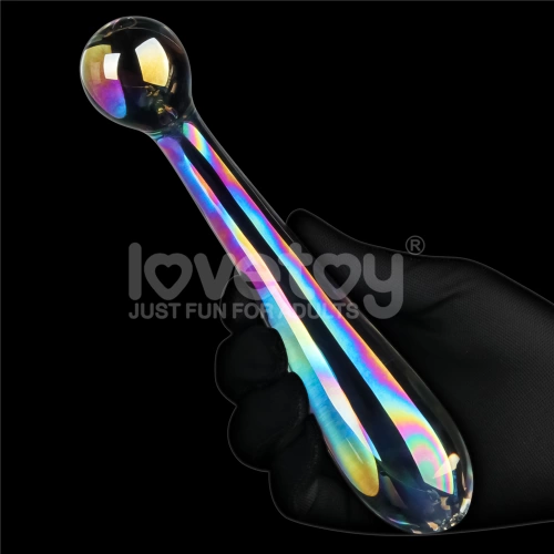 Twilight Gleam Alluring Arc Glass Dildo [5]