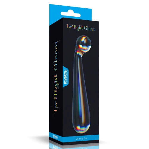 Twilight Gleam Alluring Arc Glass Dildo [7]