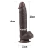 Realistic Double Layer Sliding Skin Dong 9.5" Dark Brown Dildo [2]