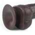 Realistic Double Layer Sliding Skin Dong 9.5" Dark Brown Dildo [3]