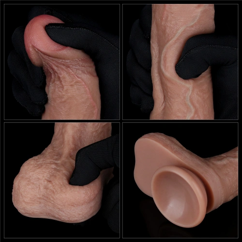 Nature Cock Realistic Double Layer Silicone Dildo 8.5" [12]