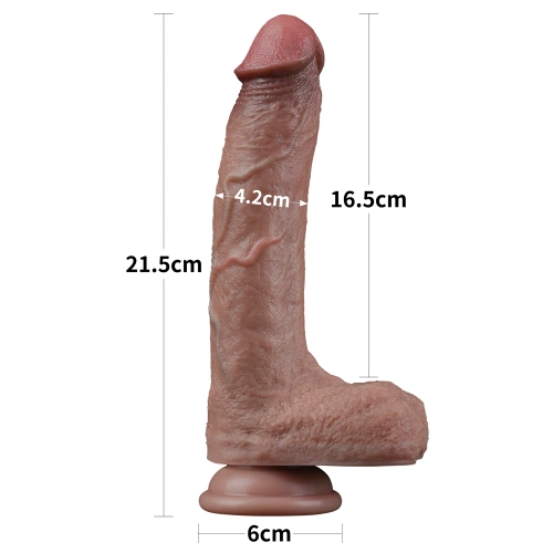 Nature Cock Realistic Double Layer Silicone Dildo 8.5" [14]