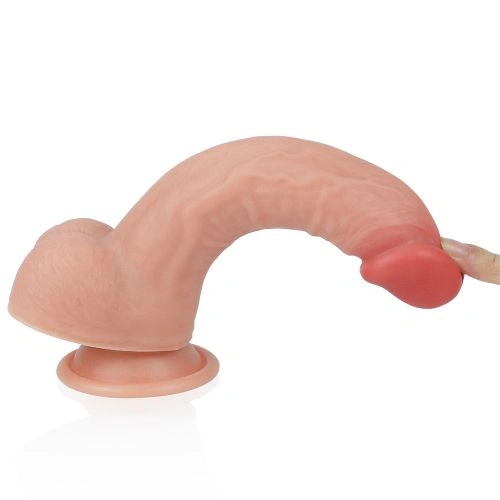 Nature Cock Double Layer Silicone Artificial Penis 8" [5]