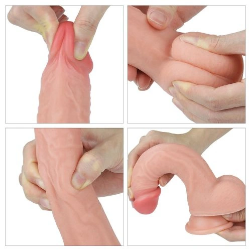Nature Cock Double Layer Silicone Artificial Penis 8" [7]