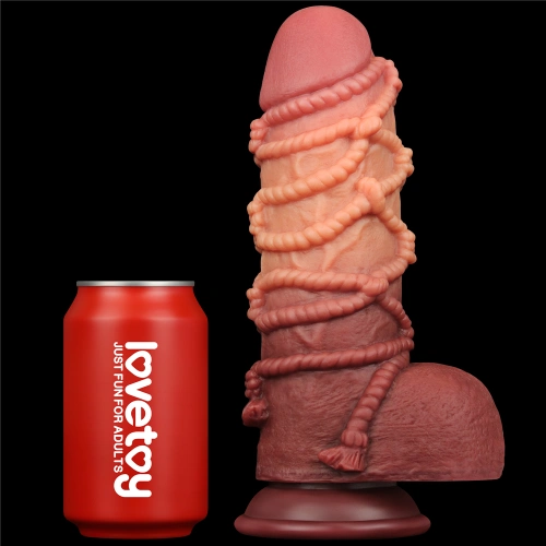 Thick Silicone Embossed Dildo - Nature Cock Rope [15]