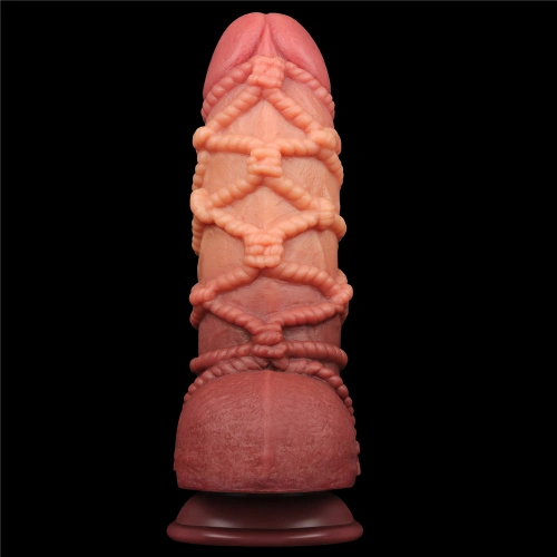 Thick Silicone Embossed Dildo - Nature Cock Rope [2]
