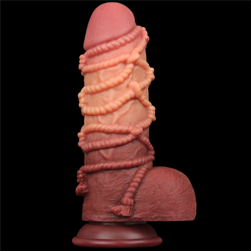 Thick Silicone Embossed Dildo - Nature Cock Rope