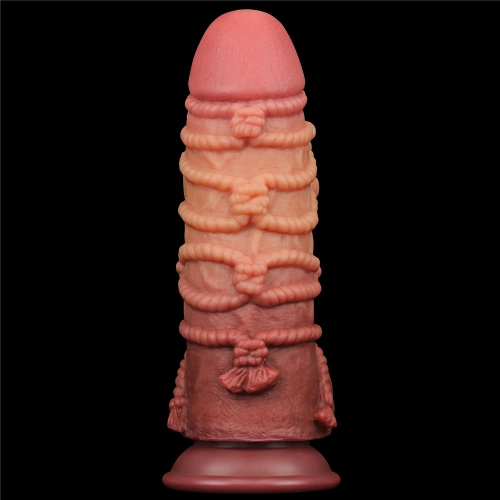 Thick Silicone Embossed Dildo - Nature Cock Rope [9]