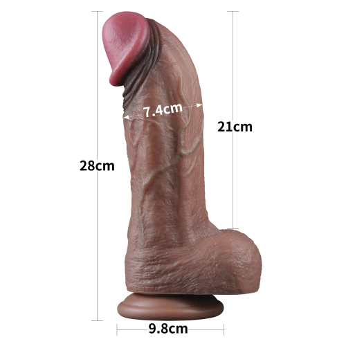Nature Cock XXL 11" Large Dual Layer Realistic Silicone Dildo [15]