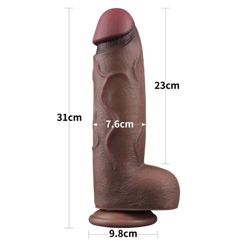Nature Cock XXL 12" Large Dual Layer Realistic Silicone Dildo [14]