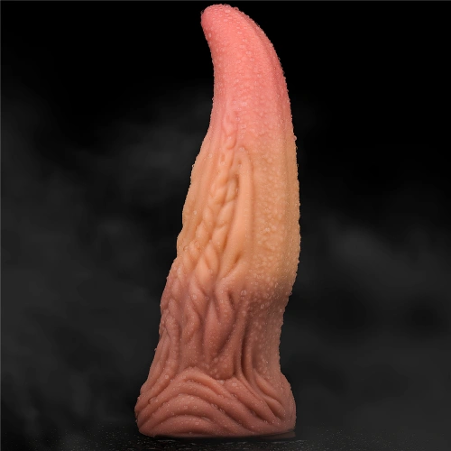 Love Toy Large Double Layer Silicone Tongue Dildo [1]