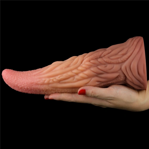 Love Toy Large Double Layer Silicone Tongue Dildo [10]