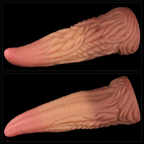Love Toy Large Double Layer Silicone Tongue Dildo [11]