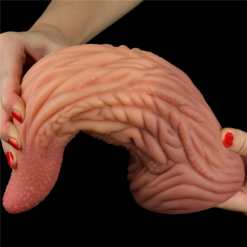 Love Toy Large Double Layer Silicone Tongue Dildo [12]