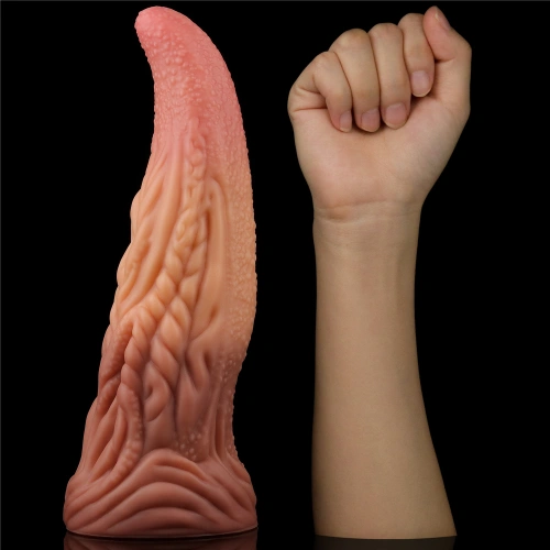 Love Toy Large Double Layer Silicone Tongue Dildo [14]