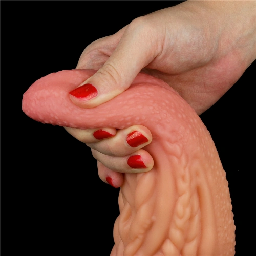 Love Toy Large Double Layer Silicone Tongue Dildo [17]