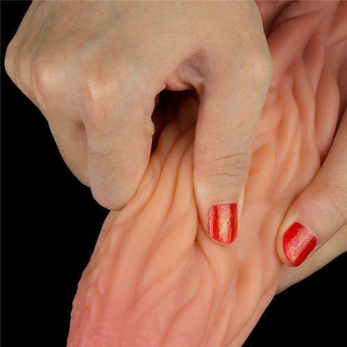 Love Toy Large Double Layer Silicone Tongue Dildo [18]