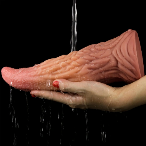 Love Toy Large Double Layer Silicone Tongue Dildo [20]