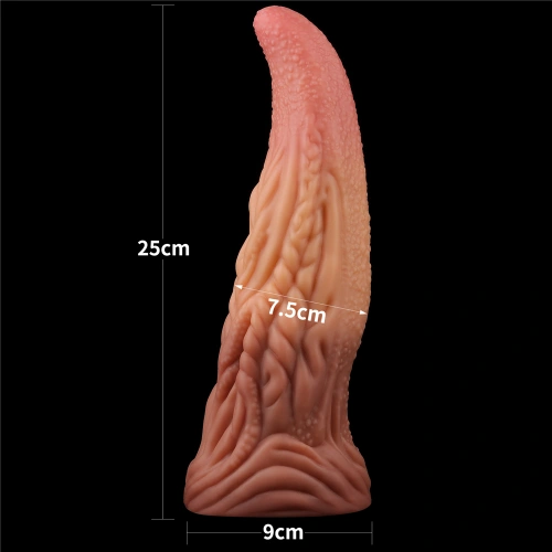 Love Toy Large Double Layer Silicone Tongue Dildo [25]