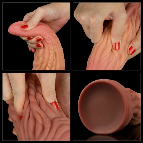 Love Toy Large Double Layer Silicone Tongue Dildo [28]
