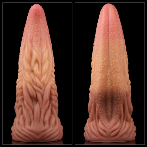 Love Toy Large Double Layer Silicone Tongue Dildo [5]