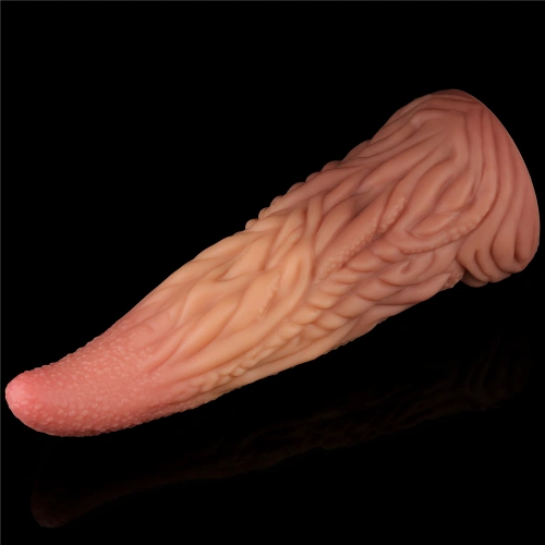 Love Toy Large Double Layer Silicone Tongue Dildo [8]