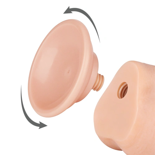 Nina  Sliding-Skin Dong Realistic Double Layer Testicle Dildo 7.5" [5]