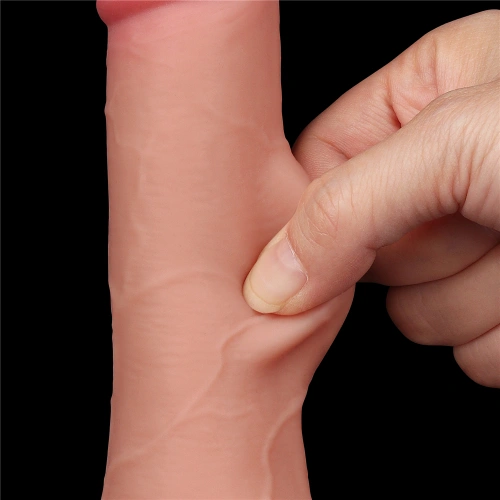 Nina  Sliding-Skin Dong Realistic Double Layer Testicle Dildo 7.5" [9]