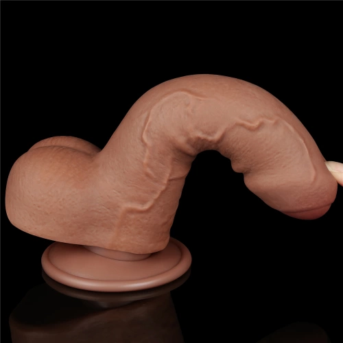 *Nina Color - Flexible Realistic Uncut Dildo with Expandable Vacuum Attachment Sliding Skin 7 [6]
