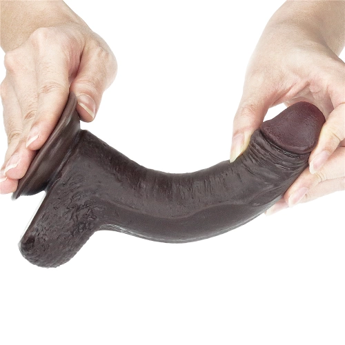 Flexible Realistic Double Layer Cyber ​​Skin Sliding-skin Dong 7" Brown [13]