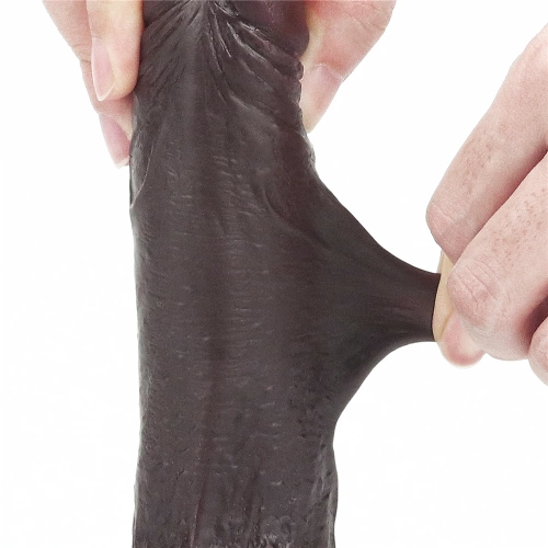 Flexible Realistic Double Layer Cyber ​​Skin Sliding-skin Dong 7" Brown [15]