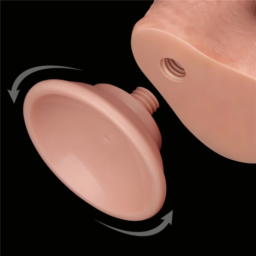 Sliding Skin Flexible Realistic Uncut Dildo with Expandable Vacuum Attachment 7 [12]