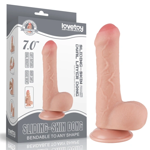 Sliding Skin Flexible Realistic Uncut Dildo with Expandable Vacuum Attachment 7 [14]
