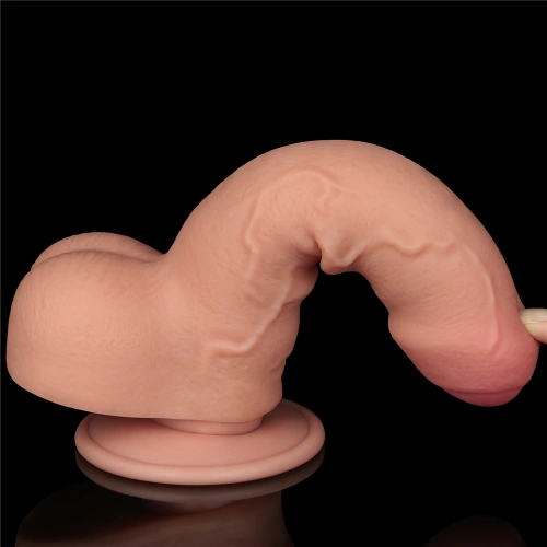 Sliding Skin Flexible Realistic Uncut Dildo with Expandable Vacuum Attachment 7 [5]