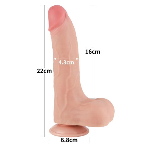 Ver. size Flexible Realistic Double Layer Cyber ​​Skin Sliding-skin Dong 8.5" [4]