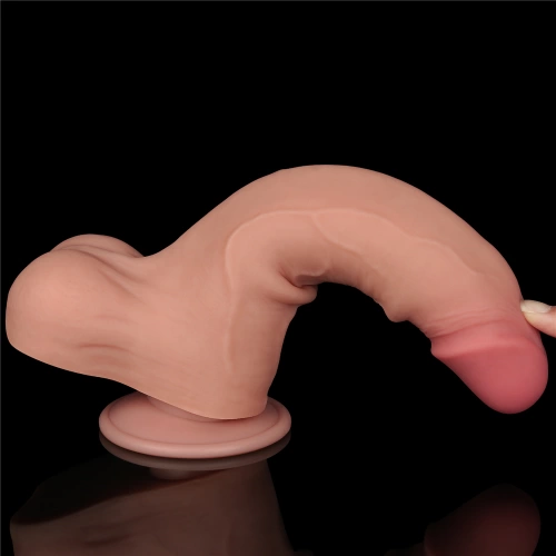 Ver. size Flexible Realistic Double Layer Cyber ​​Skin Sliding-skin Dong 8.5" [9]