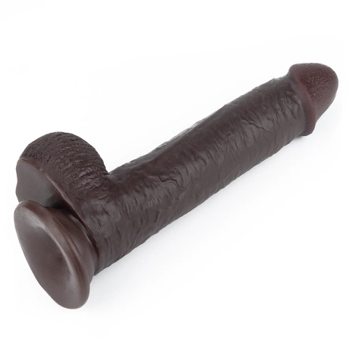 Flexible Realistic Double Layer Cyber ​​Skin Sliding-skin Dong 9" Brown [4]
