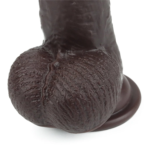 Flexible Realistic Double Layer Cyber ​​Skin Sliding-skin Dong 9" Brown [5]