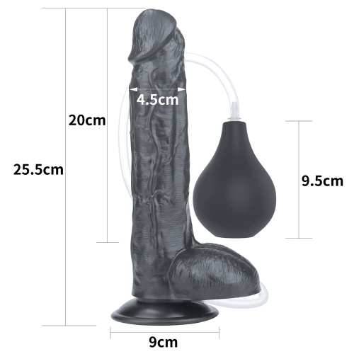 Realistic Ejaculating Dildo Squirt Extreme 10" Black [10]