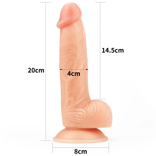 Dilyana - The Ultra Soft Dude 8" Realistic Testicular Dildo [7]