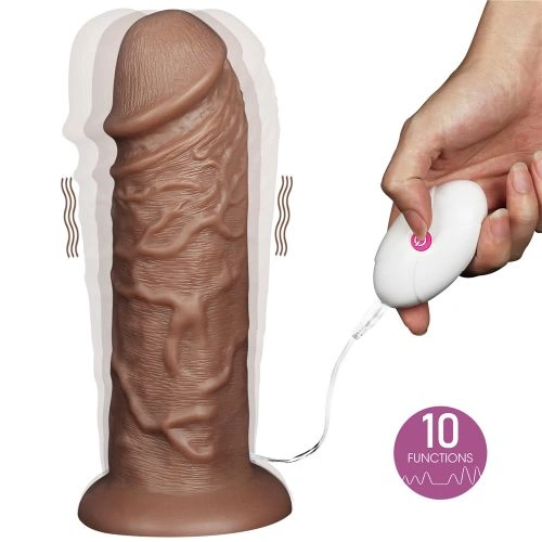 Large Vibrating Dildo with Remote King-size 10.5" [1]