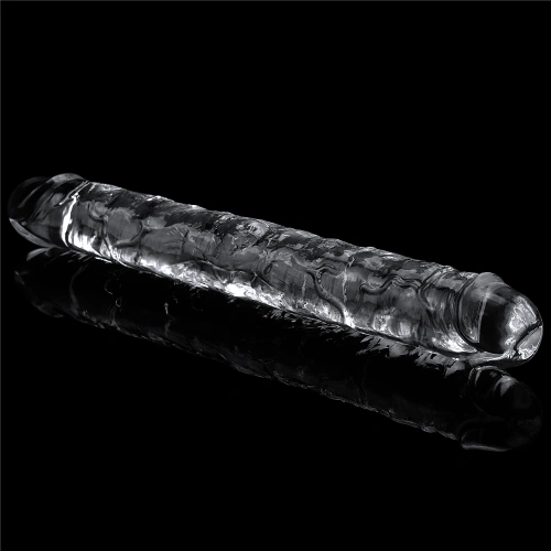 Double flexible dildo Flawless transparent 30 cm. [5]