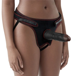 Irina color Strap-on belt with realistic dildo Easy Strap on Set 7.5" black